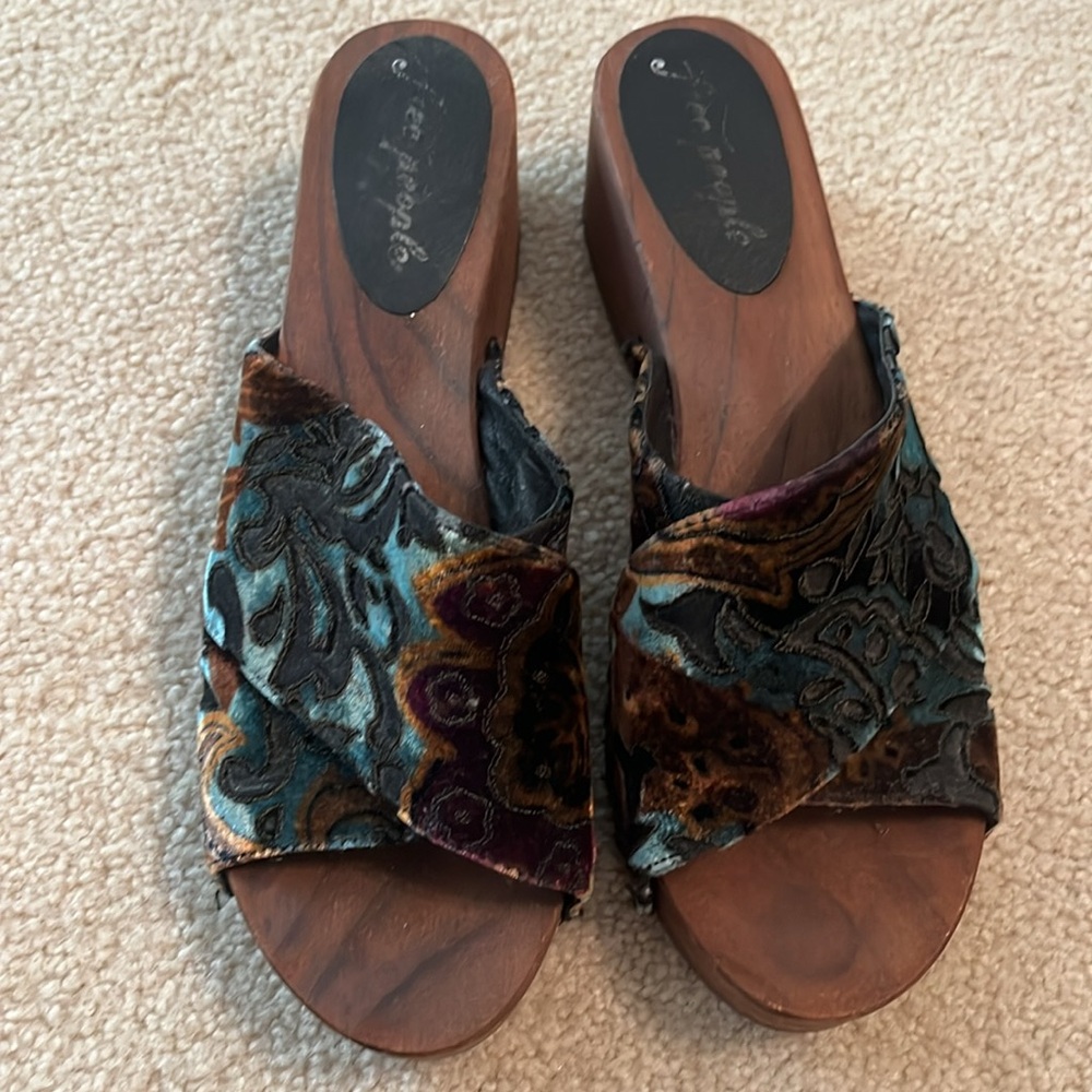 Free People Velvet Dream Wooden Sandals - Picture 4 of 7